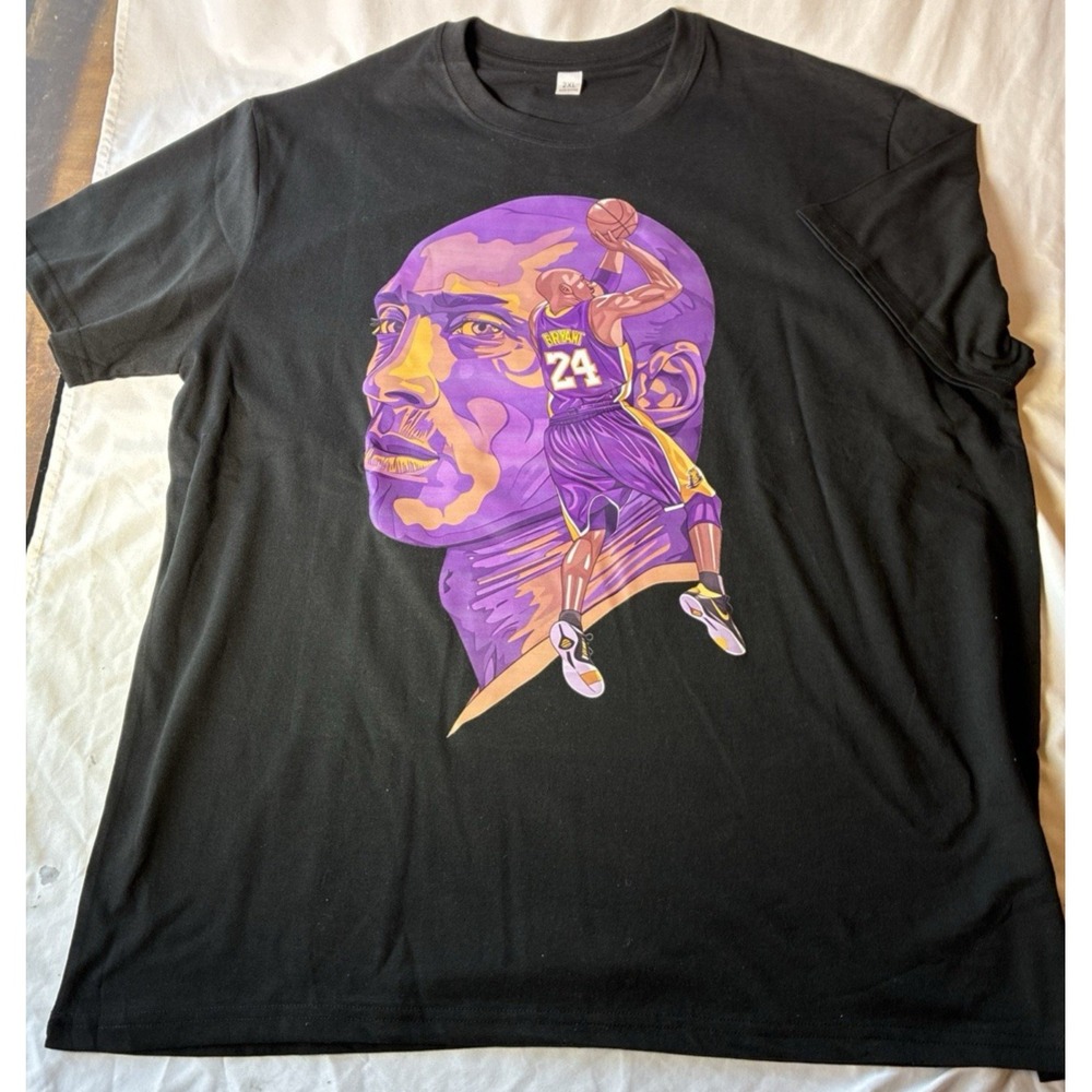 Men's Unbranded Short Sleeve Tee XXL Black Kobe Bryant (18S)